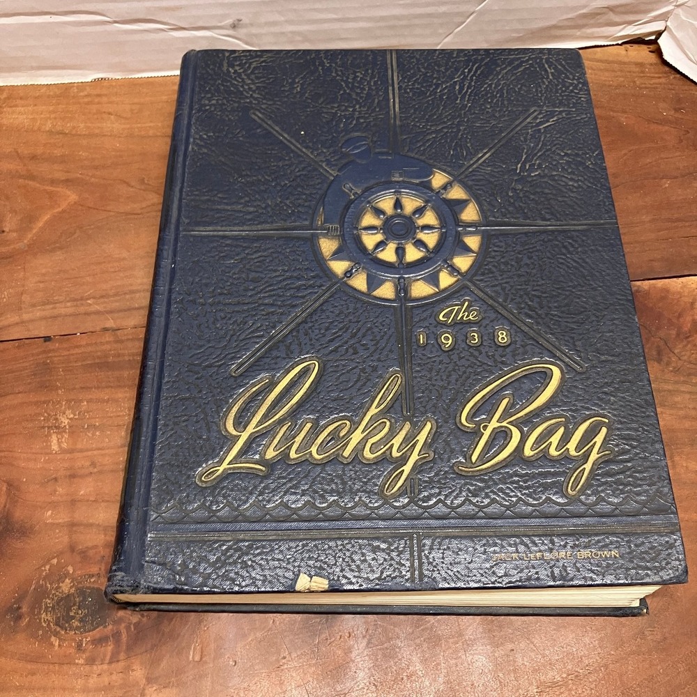 1938 The Lucky Bag US Naval Academy Yearbook USNA Alden J Laborde Hardcover